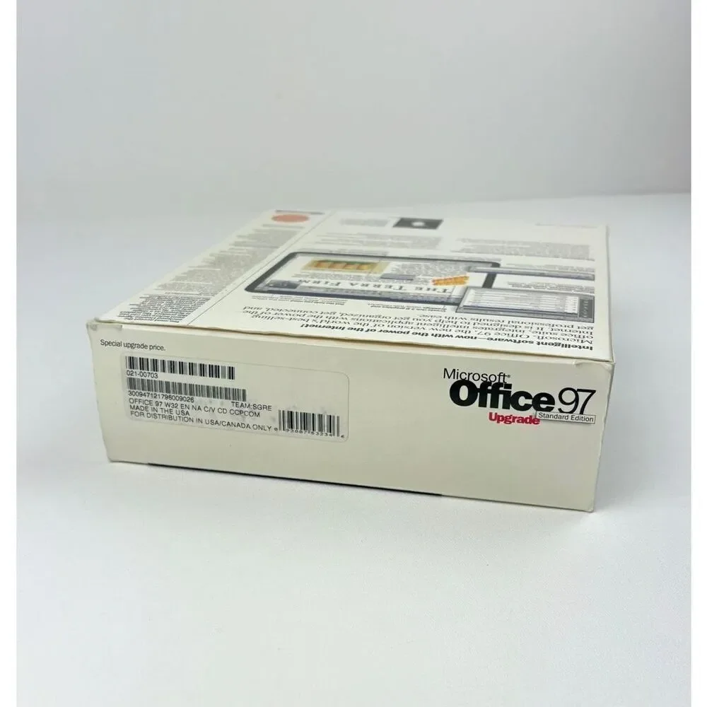 Vintage Microsoft Office 97 Upgrade Standard Big Box Version New Open Box EK2207